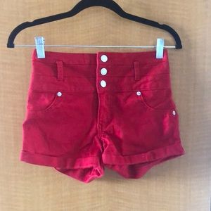 High-waisted shorts